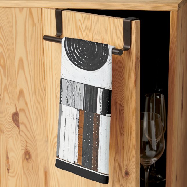 Mixed Media Grid Stripe No. 1 Kökshandduk (Thirds Fold)