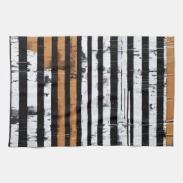 Mixed Media Grid Stripe No. 2 Kökshandduk