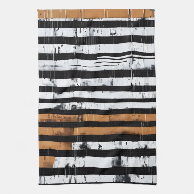 Mixed Media Grid Stripe nr 2 Kökshandduk (Vertikal)