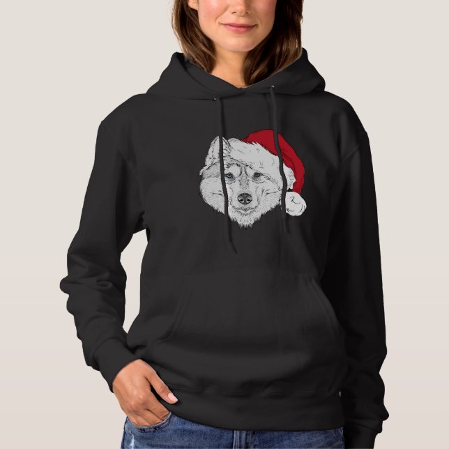 Mixed Ögon Santa Husky T Shirt (Framsida)