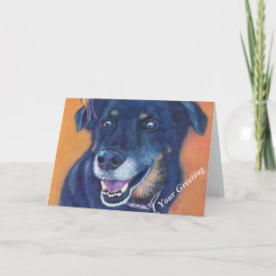 MIXED SVART LAB HUND-KORT HELGKORT