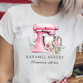 Mixer Bakery för Rosa Blommigt T Shirt
