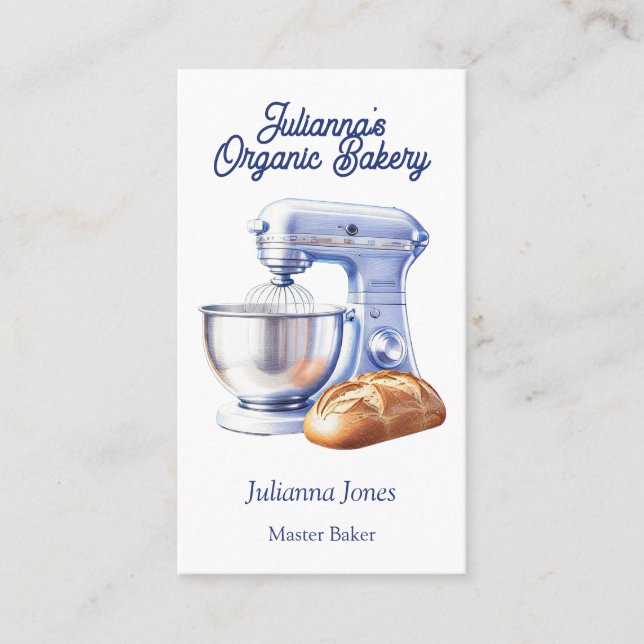 Mixer Bread Bakery Pastry Chef  Visitkort (Framsida)