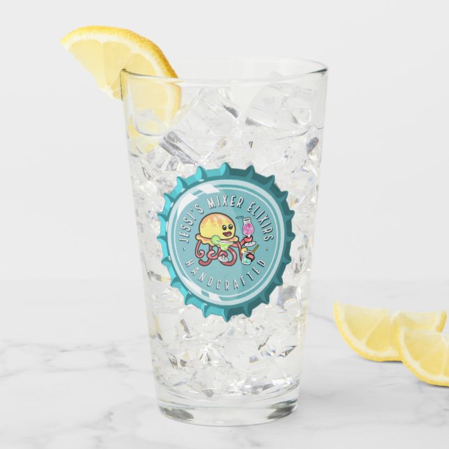 Mixer Elixir Pint Glass - Long Island Iced Tea Glaskopp (Framsida Ice)