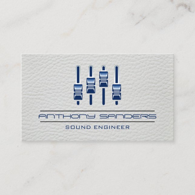Mixer | Läderbakgrund Visitkort (Framsida)
