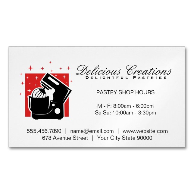 Mixing Bowl Maskin Magnetiska Visitkort (Framsida)