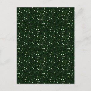 MIXMATCH MÖRK SMARAGDGRÖN VIT GLITTER BAKGRUND VYKORT