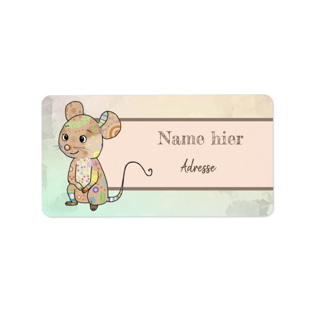 Mixmaus Adressetikett (Framsidan)