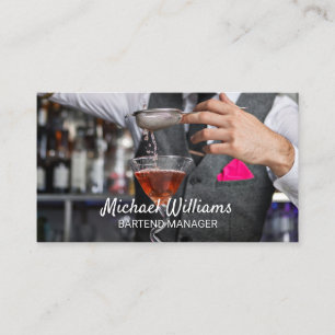 Mixolog Bartender Skapar dryck Visitkort
