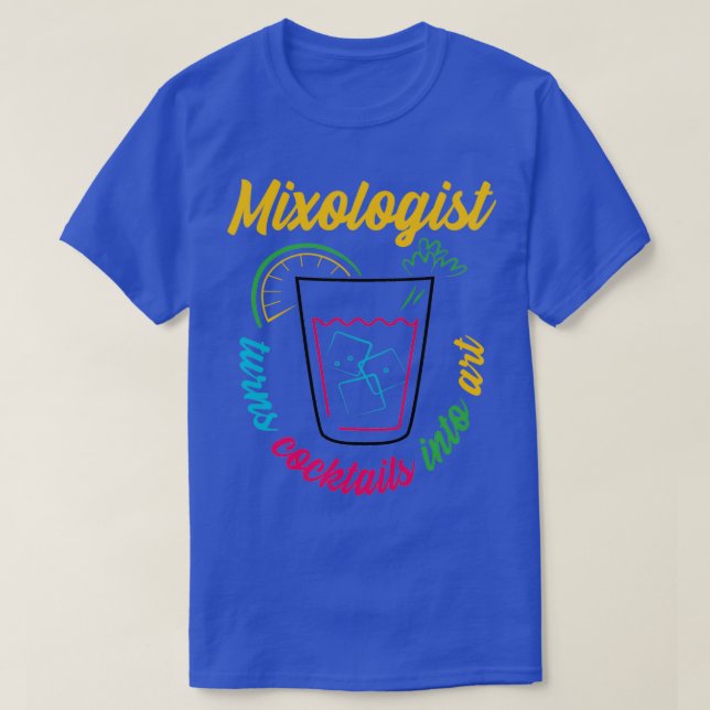 Mixolog Cocktail Bartender 2 T Shirt (Design framsida)