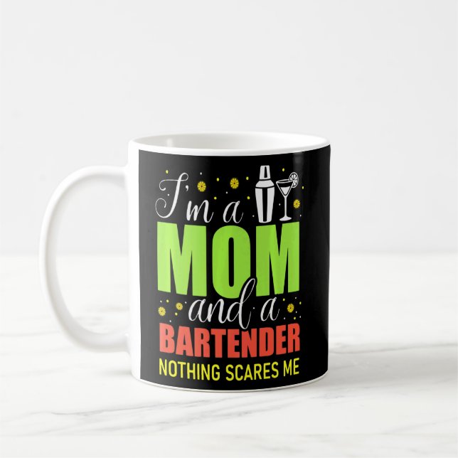 Mixolog Pub Mor Im A Mamma och Bartender Kaffemugg (Vänster)