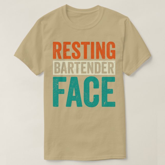 Mixolog Restation Bartender Ansikte 1 T Shirt (Design framsida)