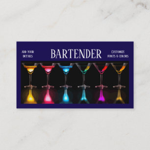 Mixologa affärskort av bartender-cocktail visitkort