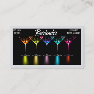 Mixologa affärskort av bartender-cocktail visitkort