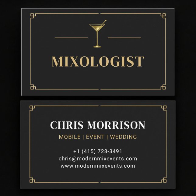 Mixologist Professional Visitkort (Skapare uppladdad)