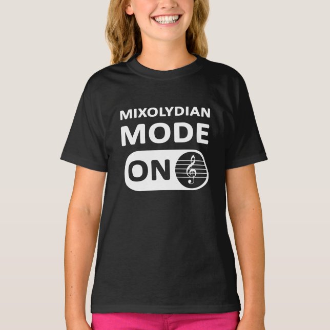 Mixolydian Music Mode On - children T Shirt (Framsida)