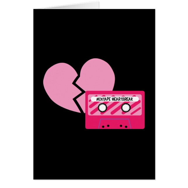MixTape Heartbrytning Hälsningskort (Framsidan)