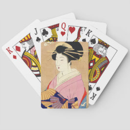 Miyagawa Shuntei Oiran japanese ukiyo-e art Casinokort