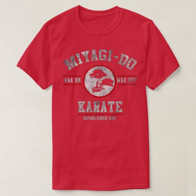 Miyagi Do Karate Kid Wax On Wax Off 5 T Shirt (Design framsida)