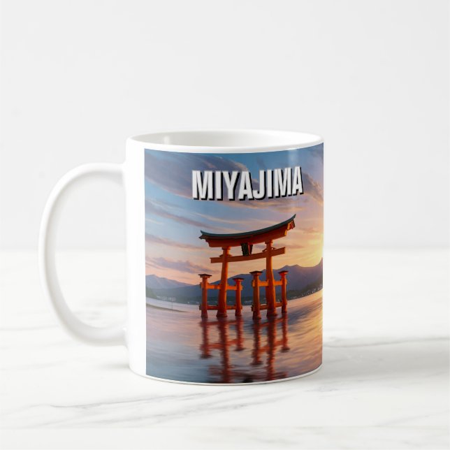 Miyajima Flytande Torii Itsukushima Shrine Travel Kaffemugg (Vänster)