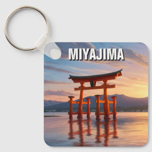 Miyajima Flytande Torii Itsukushima Shrine Travel Nyckelring