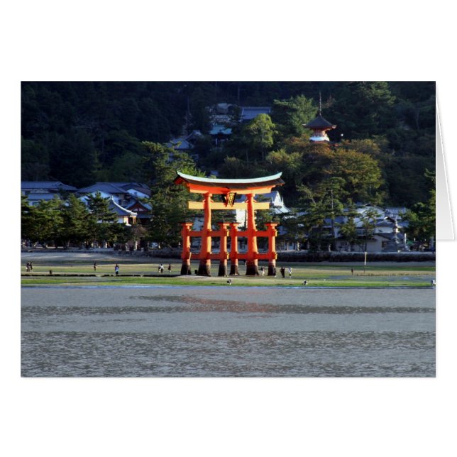 miyajima vatten hälsningskort (Framsidan Horizontal)