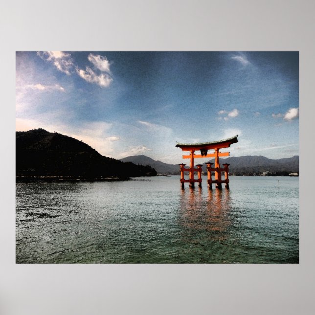 Miyajima Watercolor Poster (Framsidan)