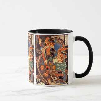 Miyamoto Musashi Kuniyoshi Japansk finkonst Mugg