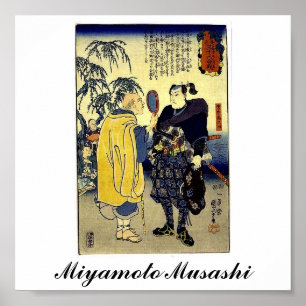 Miyamoto Musashi och Fortune Teller c. 1 800 Poster