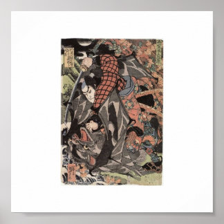 Miyamoto Musashi Painting c. 1 800 Poster