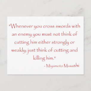 Miyamoto Musashi Quote Vykort