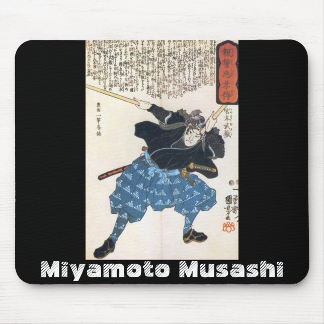 Miyamoto Musashi som målar C. 1800's Musmatta (Framsidan)