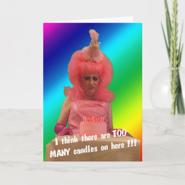 Miz bomull - födelsedagtårta kort (Framsida)