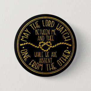 Mizpah Knappen Modern Rope Heart Black/Guld Knapp
