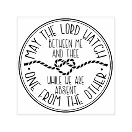 Mizpah | Modern Rope Heart Frimärke Självfärgande Stämpel