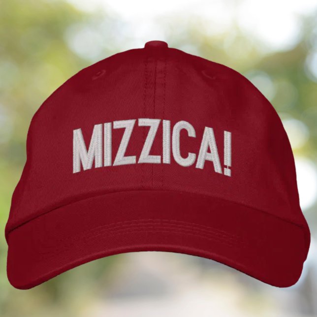 Mizzica Hat rolig siciliansk uttryck Broderad Keps (Mizzica! Funny Sicilian Expression - Embroidered Baseball Cap Damn!)