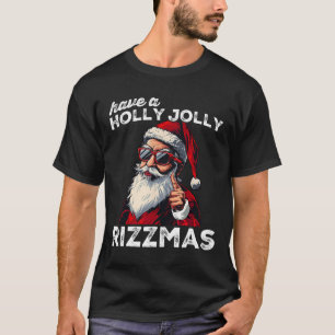 Mjaande tomte Mjaut Funny Santa Meme Rizz Rizzmas T Shirt