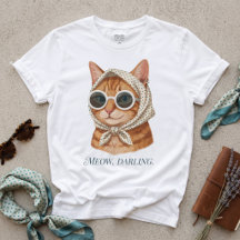 Mjau Darling Vintage Katt T-Shirt