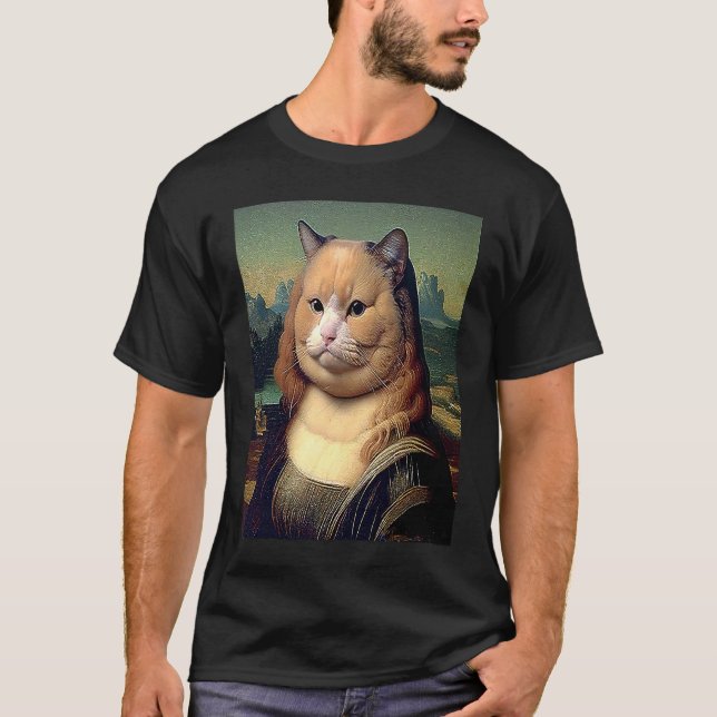 Mjau Lisa  Katt T Shirt (Framsida)