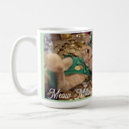 Mjau Morgon , foto, text, bakre text, Kattfoto Kaffemugg