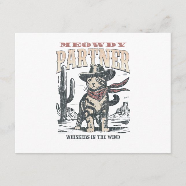 Mjau Partner Cowboy Katt  Tilläggskort (Framsida)