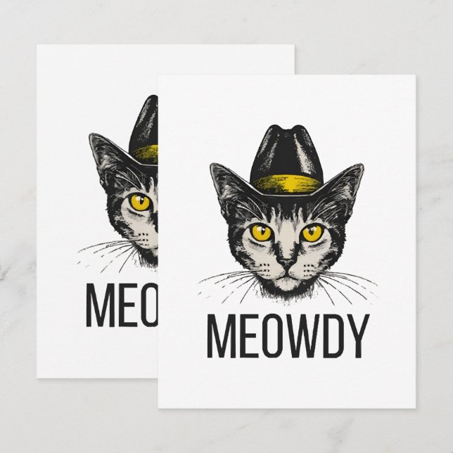 Mjau rolig katt OSA kort (Fram/baksida)
