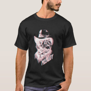 Mjaufig Rolig Katt Cowboy T Shirt