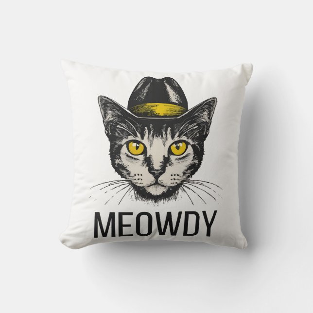 Mjaufig Rolig Katt Kudde (Framsida)