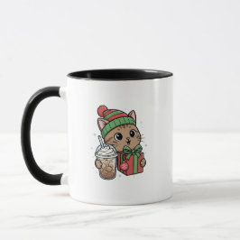 Mjauig jul katt kaffemugg