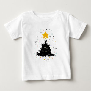 Mjauig julgran, rolig katt julgran t shirt