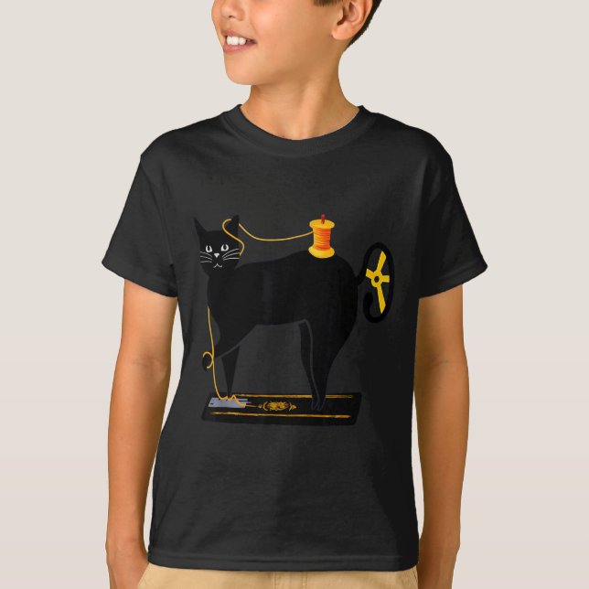 Mjaukande maskin Rolig Quilting Hantverk Älskare Q T Shirt (Framsida)