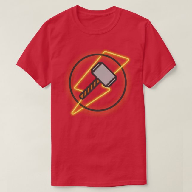 Mjllnir gud av blixt och åska t shirt (Design framsida)