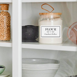 Mjöl av farmors kök mat etiketter