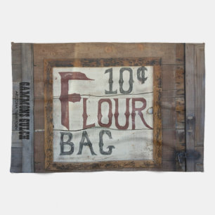 Mjöl för vintage till försäljning - 10 cent mjöl kökshandduk